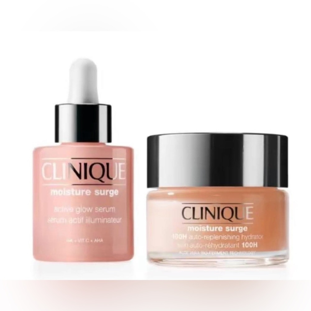 Clinique Moisture Surge BUNDLE  Surge (2) Active Glow Serum, sheer hydrator